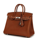 Birkin 25 Fauve Barenia Faubourg Palladium Hardware