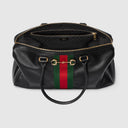 Borsetto large boston bag in black leather