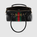 Borsetto medium boston bag in black leather