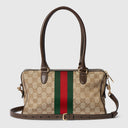 Borsetto medium boston bag in sand and brown