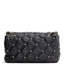 CH CC Flap Pearl Studded Quilted Lambskin - Black