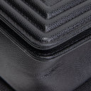 CH Caviar Medium Boy Bag - Black