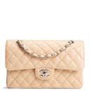 CH Classic Caviar Double Flap Small - Nude