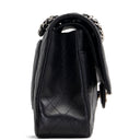 CH Classic Caviar Medium Double Flap - Black