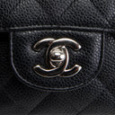 CH Classic Caviar Medium Double Flap - Black