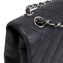 CH Classic Caviar Medium Double Flap - Black