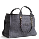 CH Lurex Medium Deauville Shopping Tote - Navy
