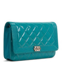 CH Patent Boy Wallet On Chain - Turquoise