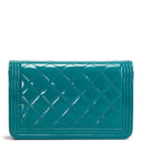CH Patent Boy Wallet On Chain - Turquoise