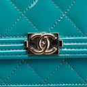 CH Patent Boy Wallet On Chain - Turquoise