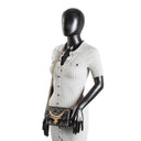 CH Pearl Logo Lambskin Flap Bag - Black