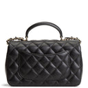CH Quilted Lambskin Rectangular Flap Top Handle Mini - Black
