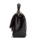 CH Quilted Lambskin Rectangular Flap Top Handle Mini - Black