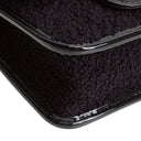CH Tweed Top Handle School Memory Flap Bag - Black