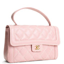 CH Vintage Surpique Wild Stitch Quilted Top Handle Bag - Pink