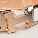 Clic H bracelet  Rose gold plated vert blanc