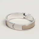 Clic H bracelet  silver marron glacé