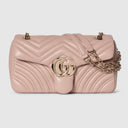 GG Marmont medium shoulder bag in pink beige leather