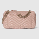 GG Marmont medium shoulder bag in pink beige leather