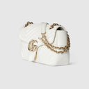 GG Marmont medium shoulder bag in white leather