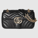 GG Marmont small shoulder bag in black leather