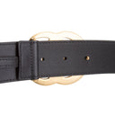 GU GG Marmont Wide Belt - Black
