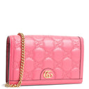 GU GG Matelasse Chain Wallet - Pink
