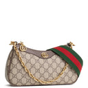GU GG Supreme Ophidia Small Shoulder Bag - Beige & Ebony