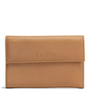 GU Leather French Wallet - Cognac