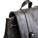 LV Christopher MM Brushed Monogram Eclipse Cowhide Backpack