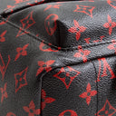 LV Infarouge Monogram Palm Spring PM Backpack - Black/Red