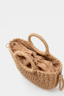 Medium Half-Moon Straw Bag